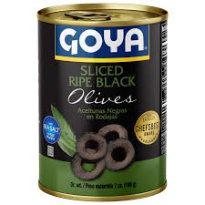 GOYA SLICED BLACK RIPE OLIVES 7OZ