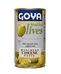 GOYA STUFFED OLIVES MANCHEGO CHEESE 5.25OZ CAN