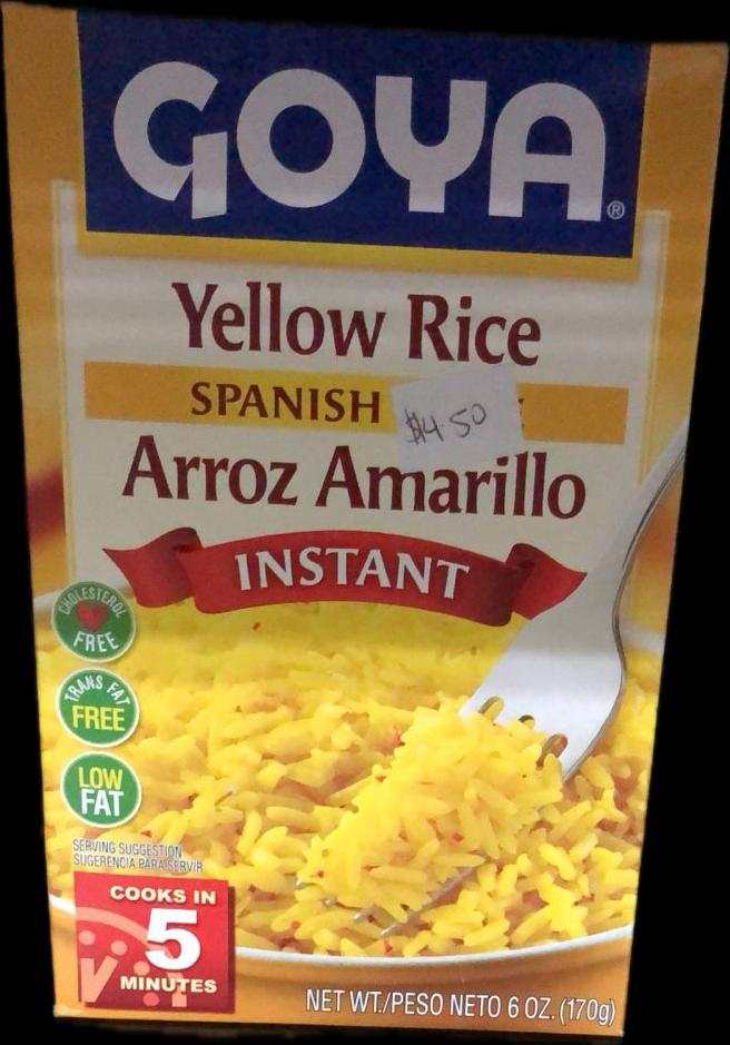 GOYA INSTANT YELLOW RICE 6 OZ.