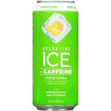 Sparkling ice + Caﬀeine Cans  Triple Citrus 16oz