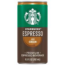 starbucks espresso and cream6.5 oz