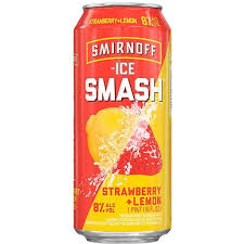 Smirnoﬀ Ice Smash Raspberry Lemonade 23.5oz can 