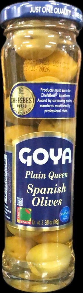 GOYA PLAIN QUEEN SPANISH OLIVES 3 -3/8oz  
