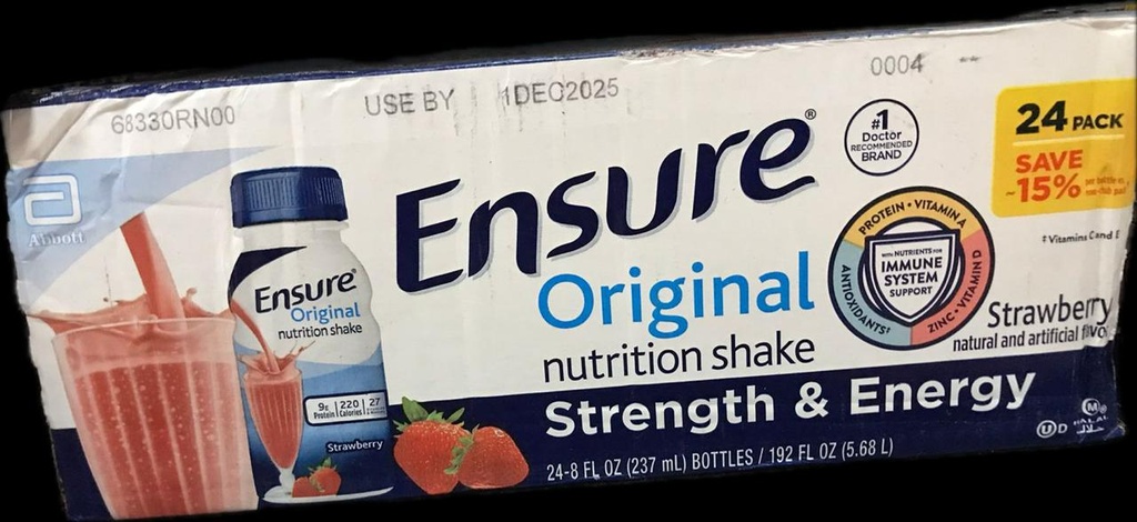 Ensure Strawberry 8oz Case 0f 24 