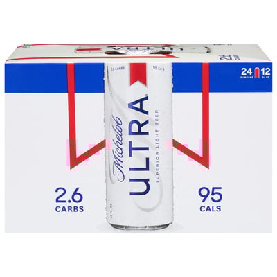 MICHELOB ULTRA BEER 12oz CAN CASE OF (24)