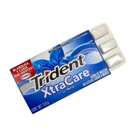 TRIDENT XTRA CARE SABOR MENTA CHEWING GUM 10PC