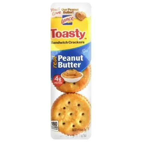 LANCE TOASTY SANDWICH CRACKER PEANUT BUTTER 1.29oz