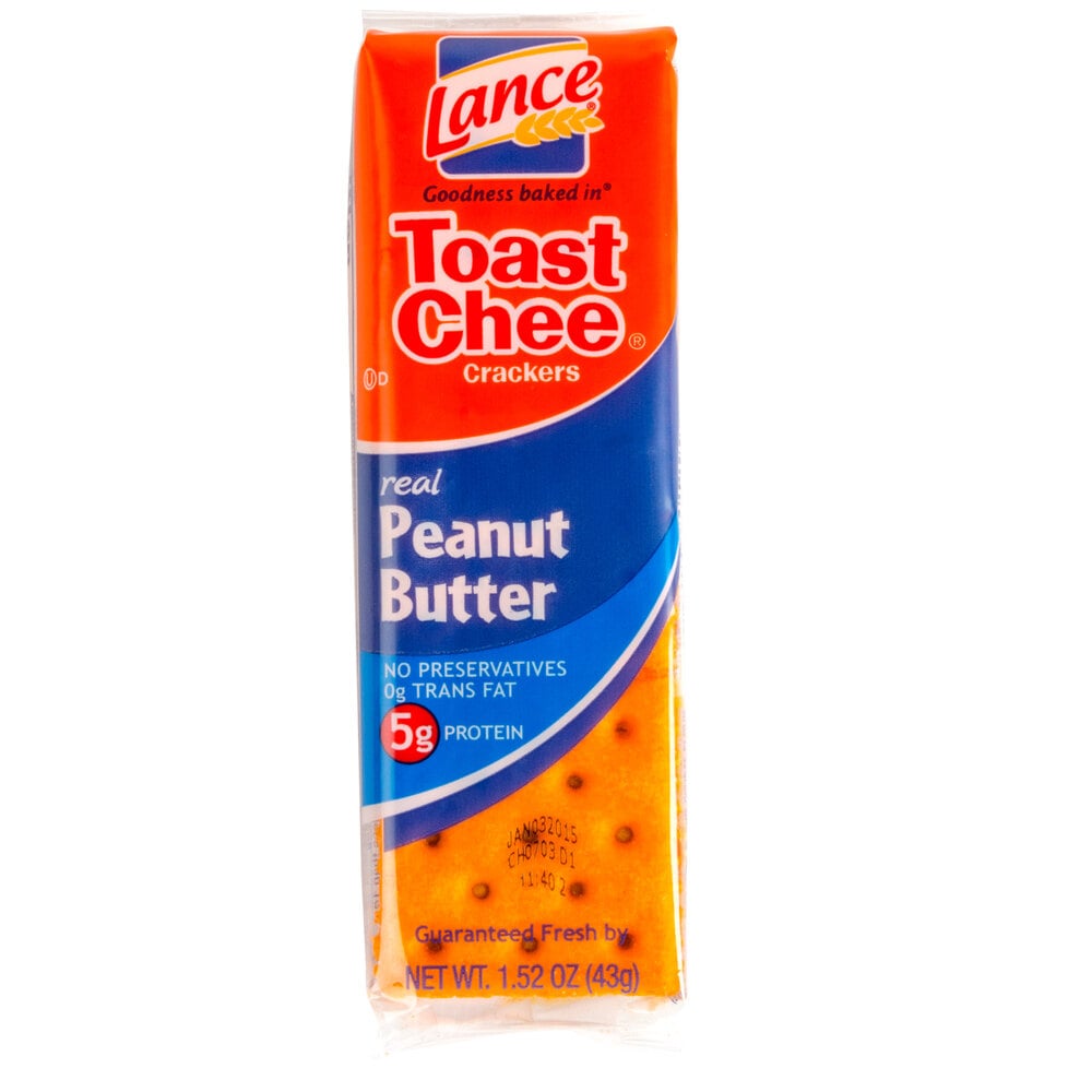 LANCE TOAST CHEE SANDWICH CRACKER PEANUT BUTTER 1.52oz