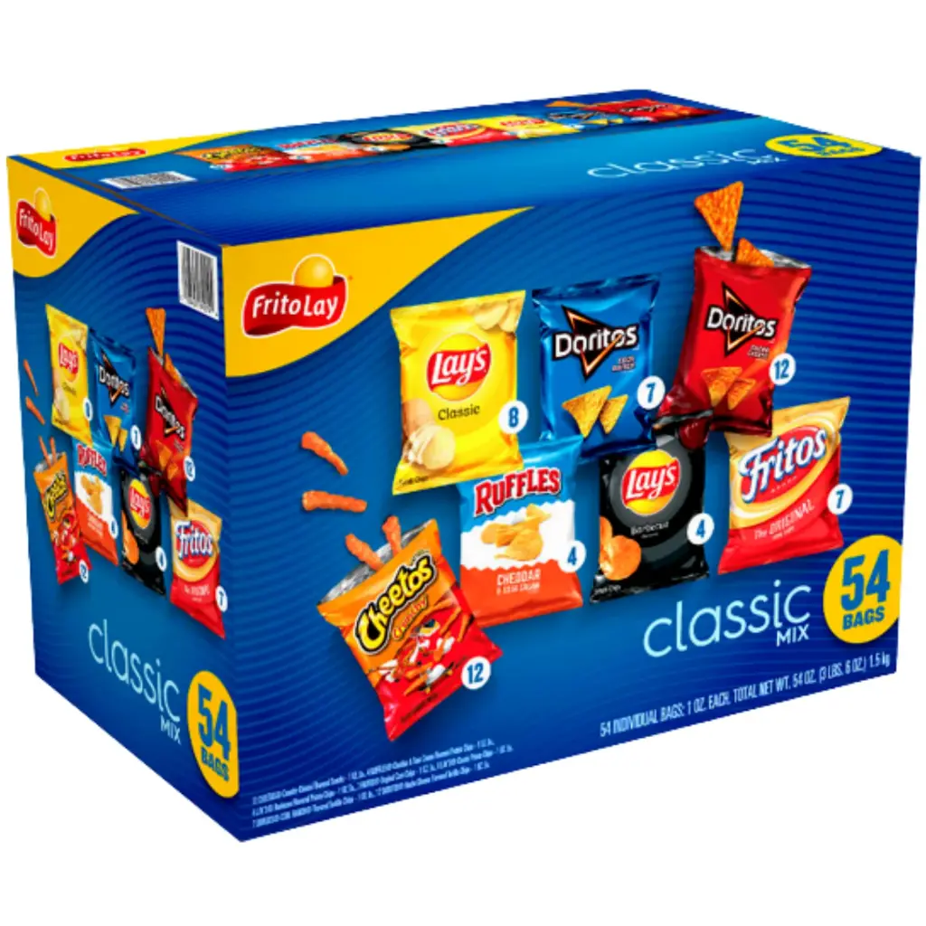 FRITO LAY CLASSIC MIX 54 BAGS BOX