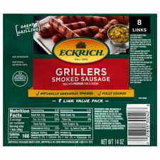 Eckrich Grillers, Smoked Sausage, 12- 14oz 

