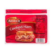 Armour cooked ham watter added, 9oz 
