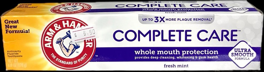 ARM & HAMMER COMPLETE CARE TOOTHPASTE ULTRA SMOOTH 6oz