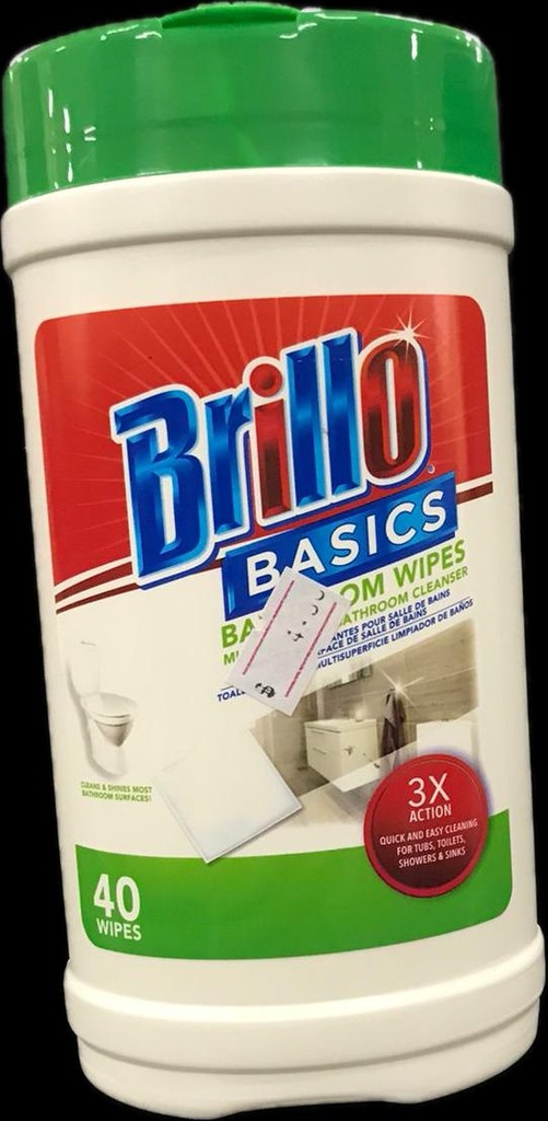 BRILLO CLEANING WIPES FOR MIRRORS AND GLASS 40’s 