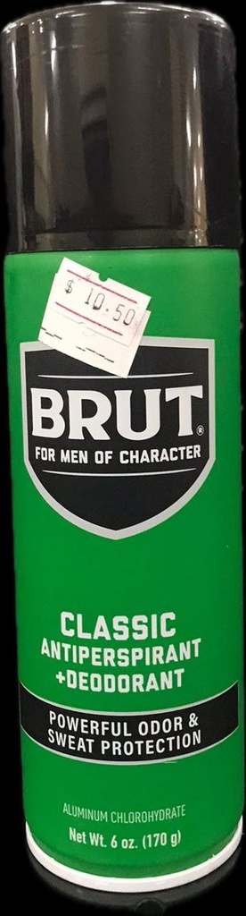 BRUT DEODORANT SPRAY 6oz CLASSIC AP