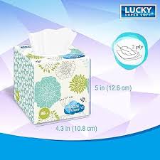 LUCKY SUPER SOFT FACIAL TISSUES CUBE BOX 80’s