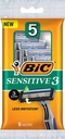 BIC SENSITIVE 3 BLADE RAZOR 5 PK 