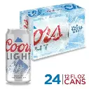 COORS LIGHT BEER 12oz Can CASE OF (24)